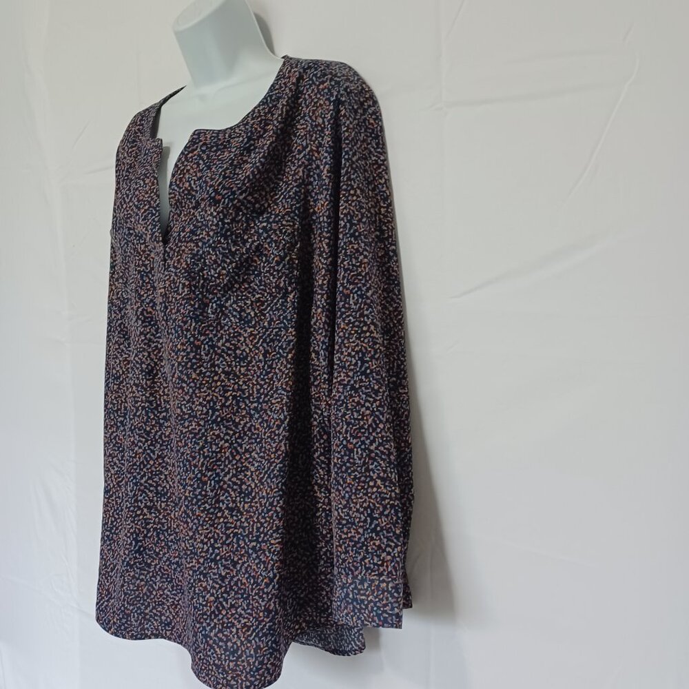 CJ Banks women top tunic blue v neck sz 1X - Picture 3 of 6